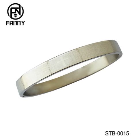 Quality Men Lettering Surgical Stainless Steel Bangle China Supplier